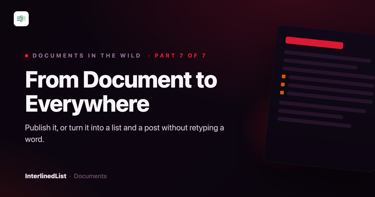 From Document to Everywhere
